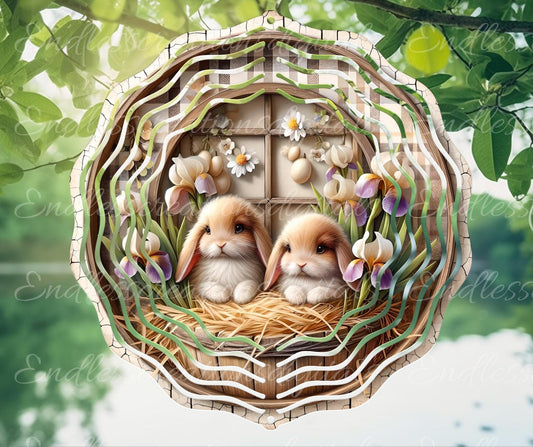 SPRING FLORAL BUNNY