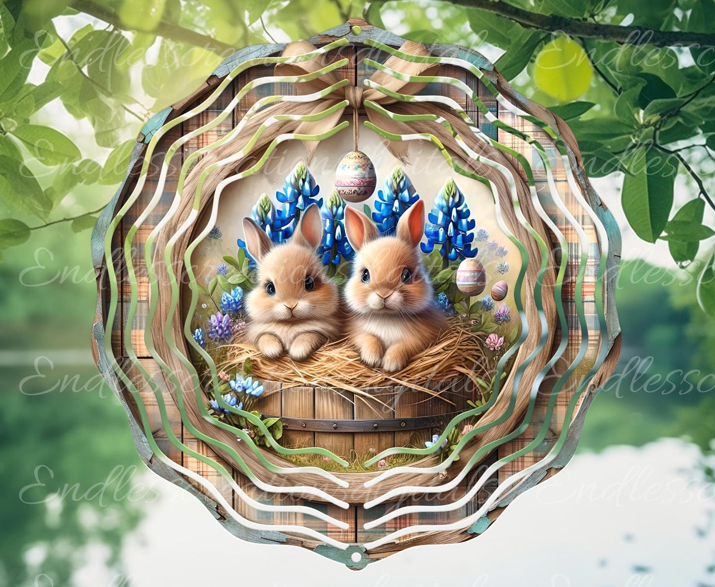 SPRING FLORAL BUNNY