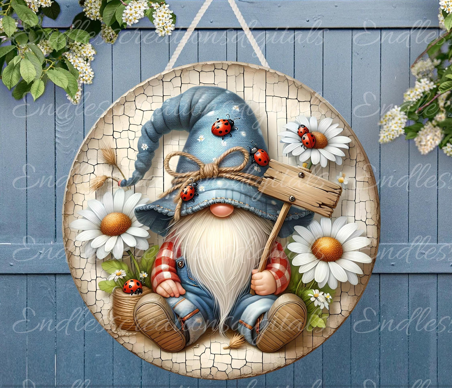 LADYBUG DASIY GNOME SPRING/SUMMER ROUND