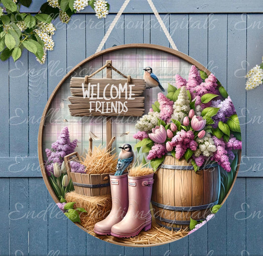 LILACS SPRING FLORAL ROUND