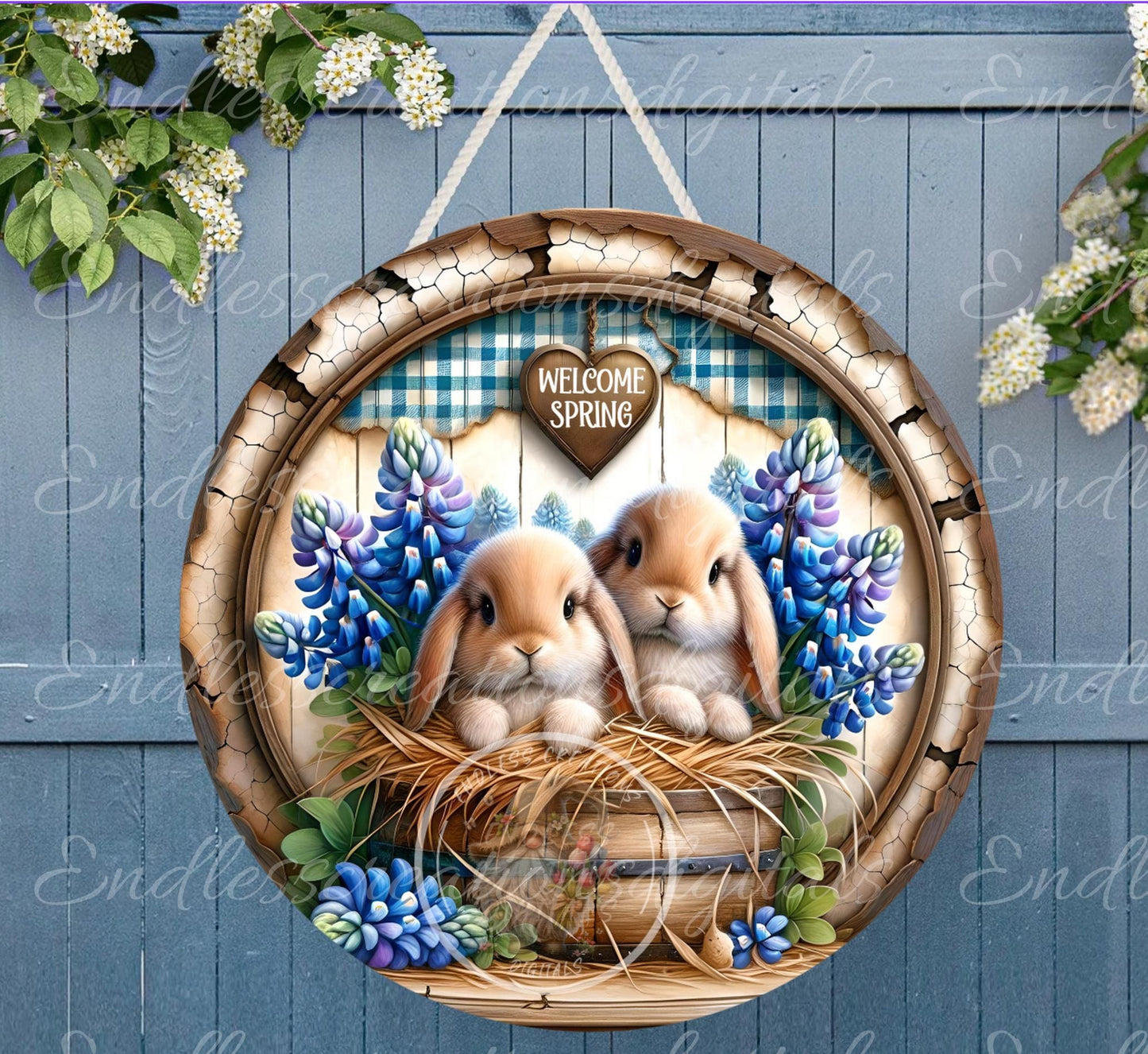 BLUEBONNETS SPRING BUNNY