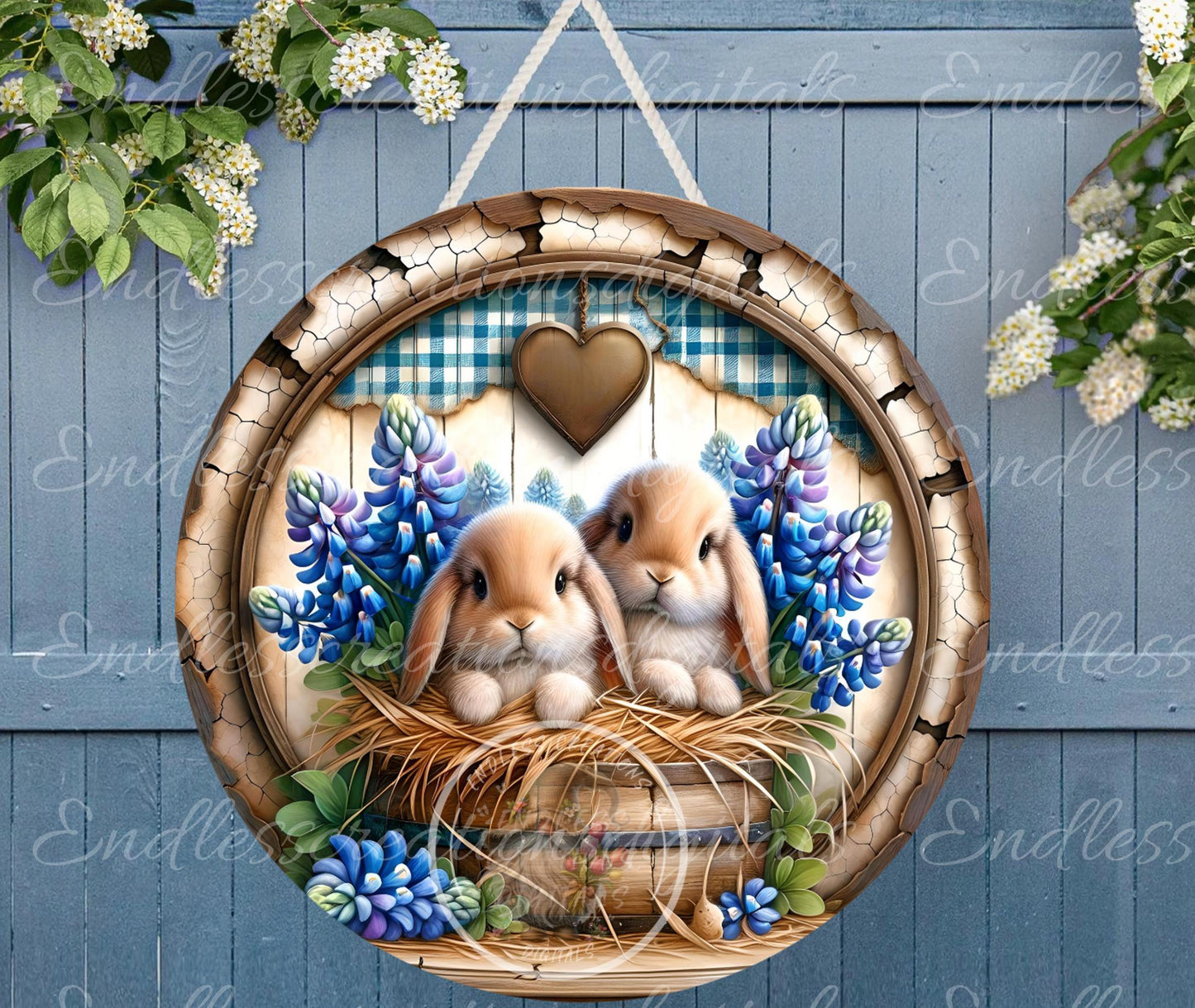 BLUEBONNETS SPRING BUNNY