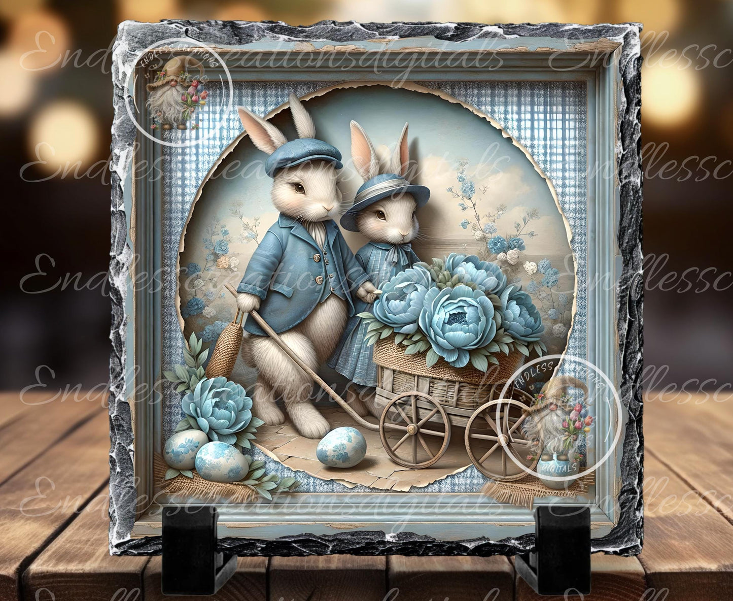 SQUARE VINTAGE BUNNY Couple
