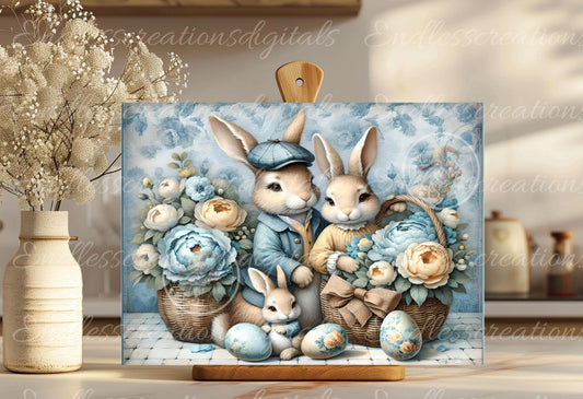 BLUE VINTAGE FAMILY Rectangle