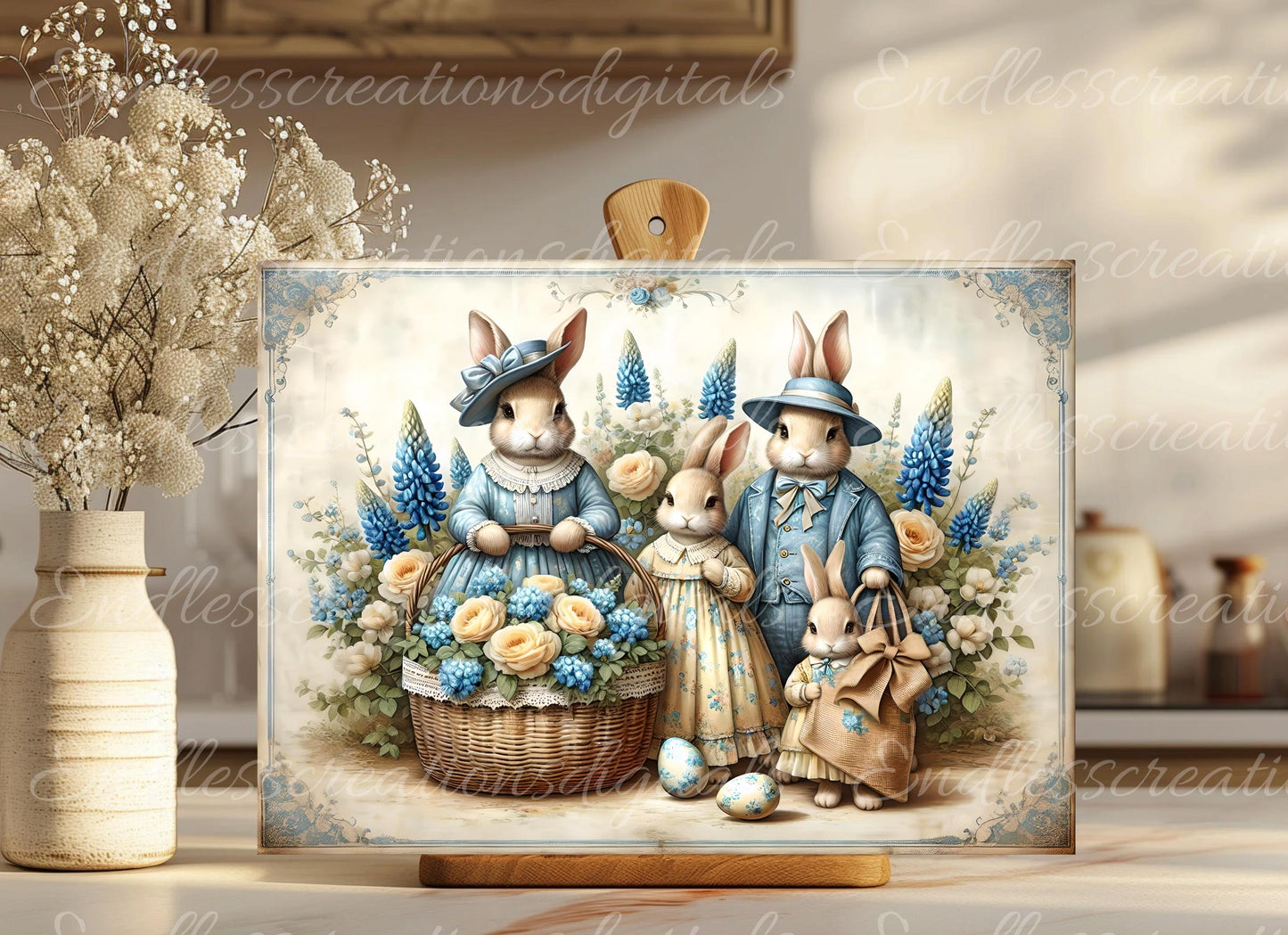 VINTAGE EASTER RABBIT Family