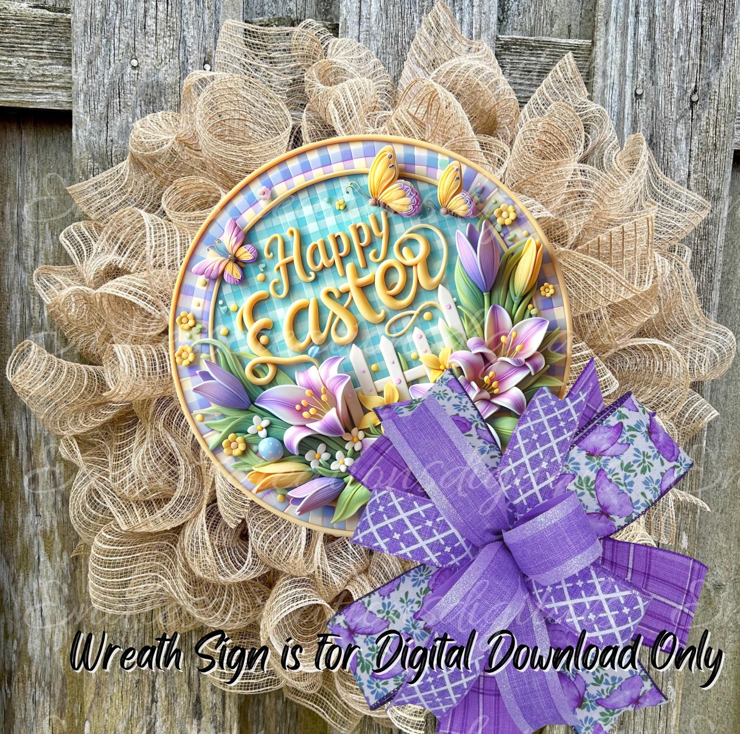 HAPPY EASTER LILY Purple Yellow Floral