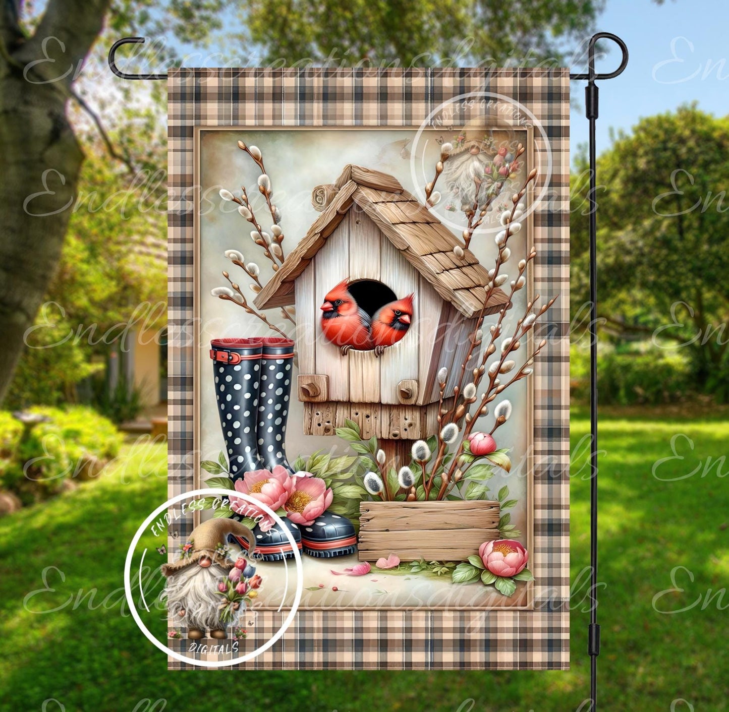 HOME SWEET HOME Cardinals Garden flag