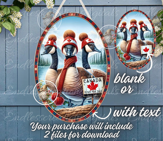 OVAL DIGITAL CANADA GEESE Not for Sale