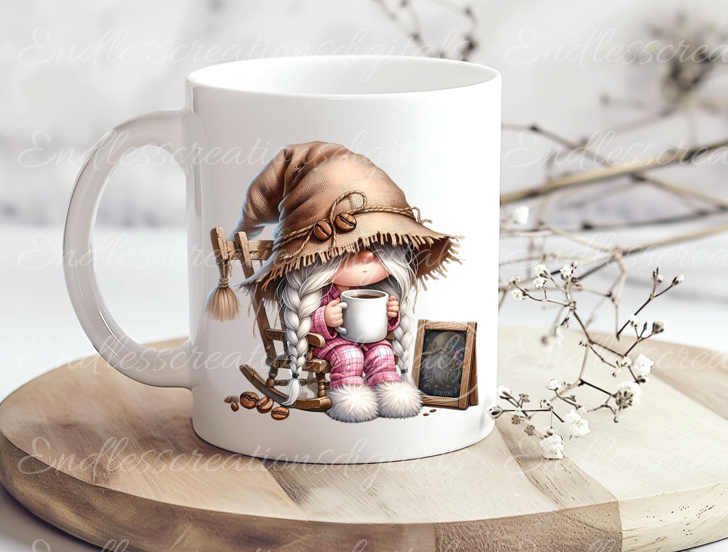 COFFEE GNOME SUBLIMATION TRANSPARENCIES FOR MUGS
