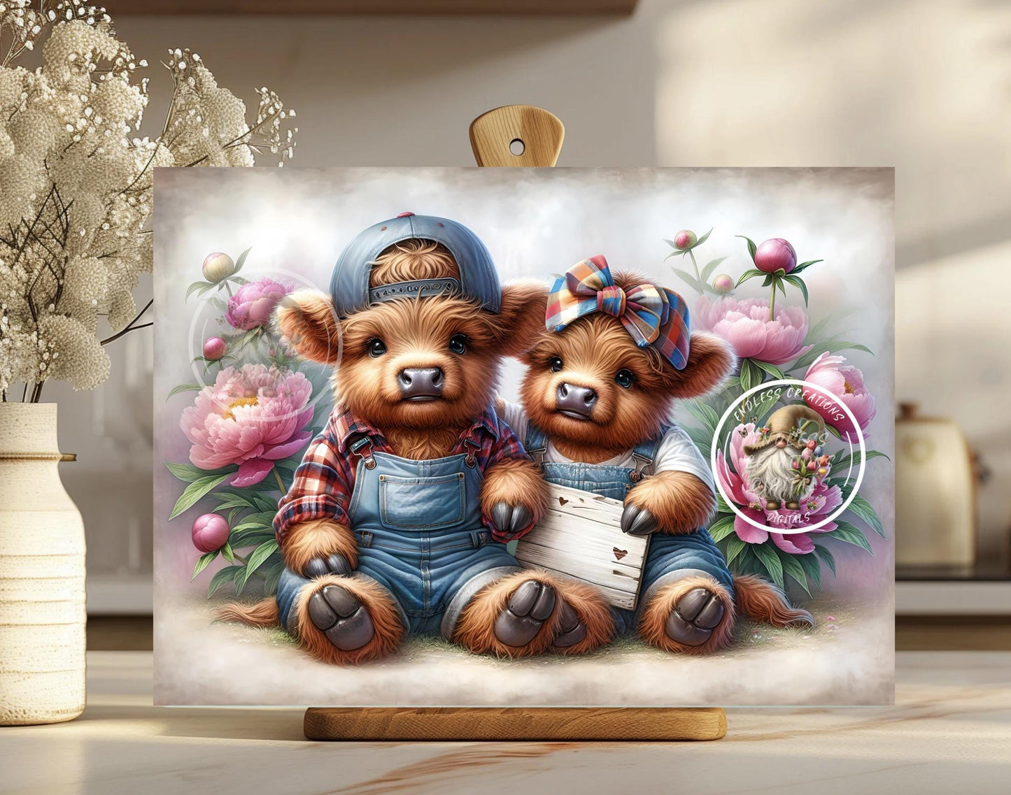 LOVE YOU MOMMY  HIGHLAND COWS MOTHERS DAY