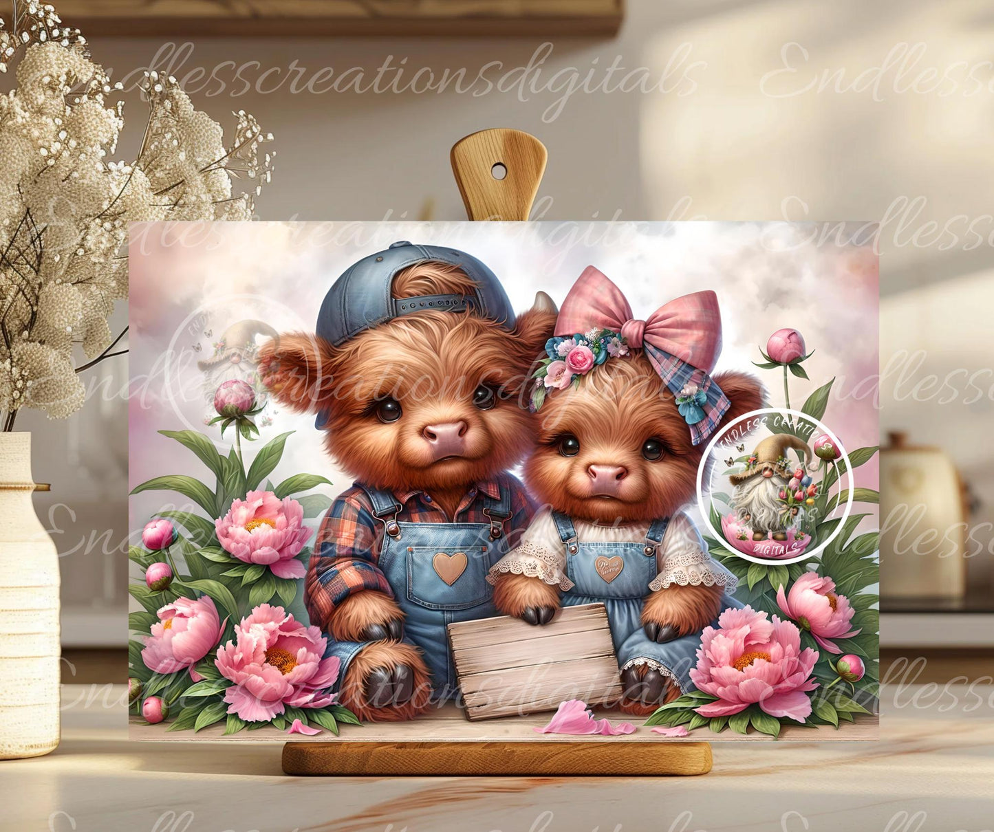 MOM WE LOVE YOU HIGHLAND COWS MOTHERS DAY