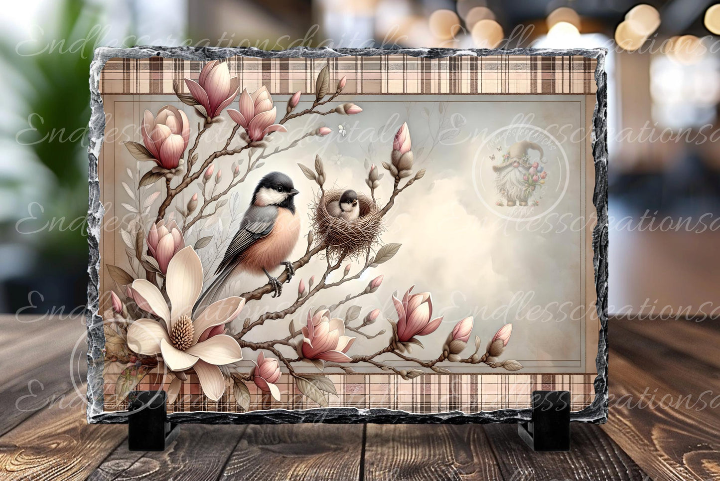 MAGNOLIA CHICKADEES MOTHERS DAY RECTANGLE