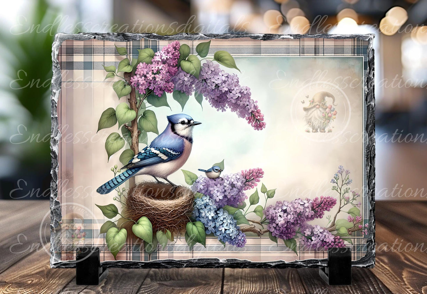 LILACS BLUE JAY MOTHERS DAY RECTANGLE