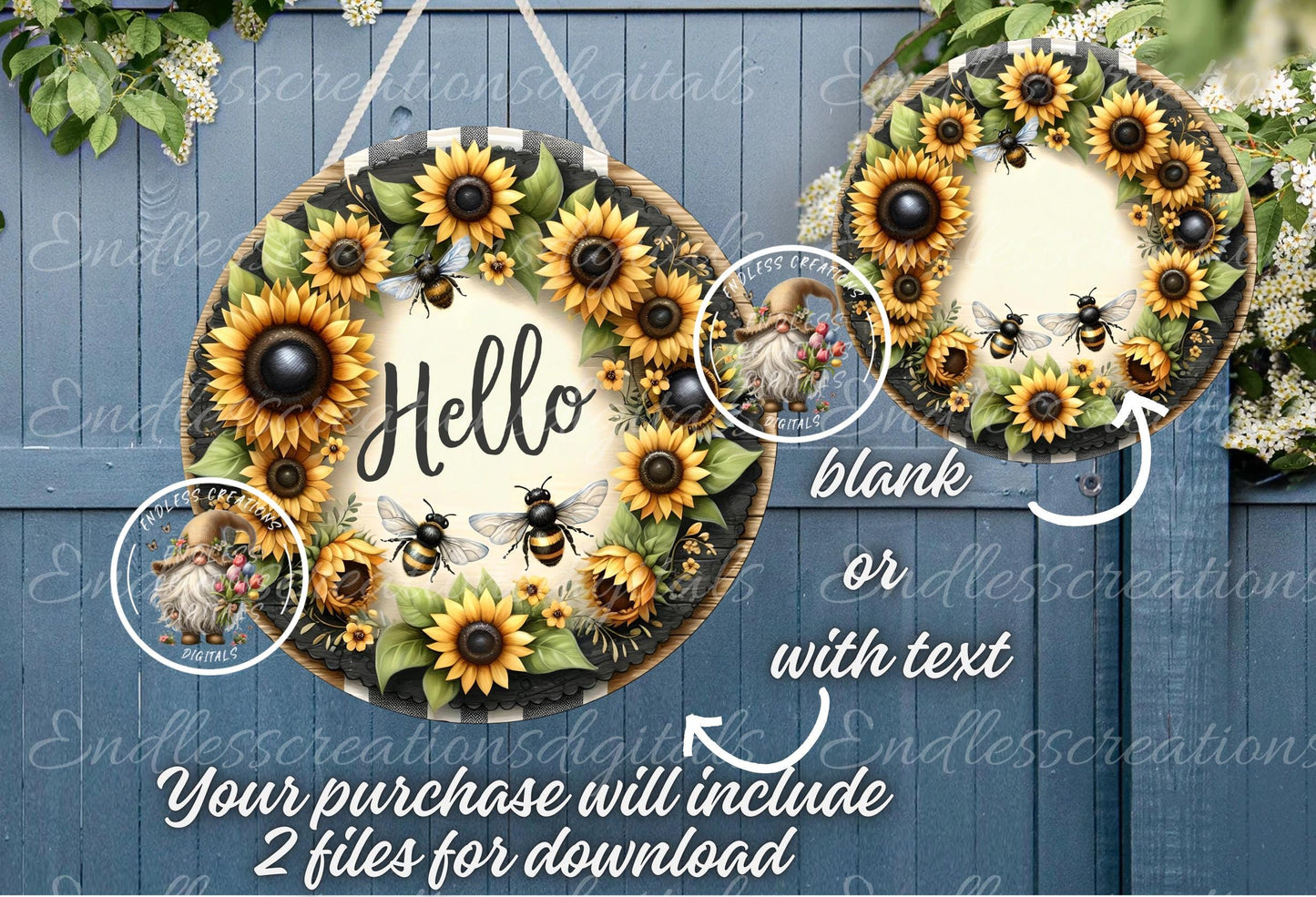 HELLO SUNFLOWER Round