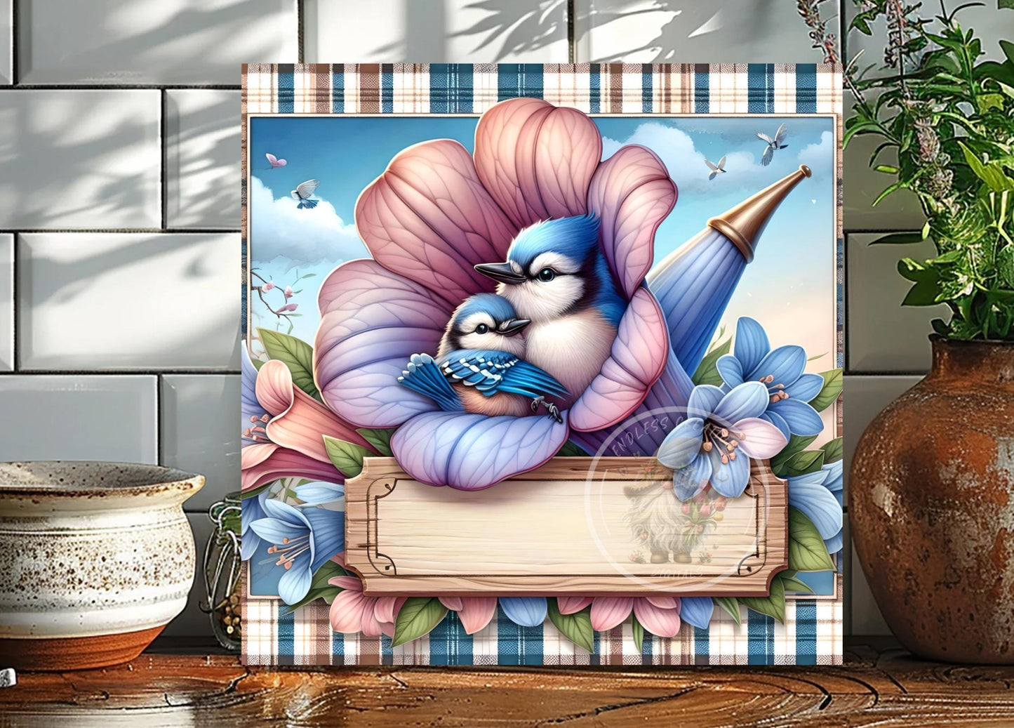 WELCOME SQUARE SPRING Baby Blue Jays