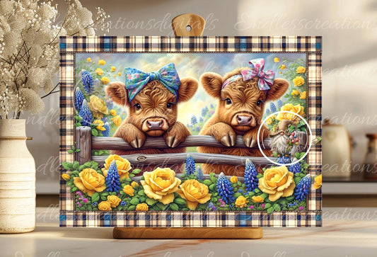 RECTANGLE BABY HIGHLANDS Floral Cutting Board