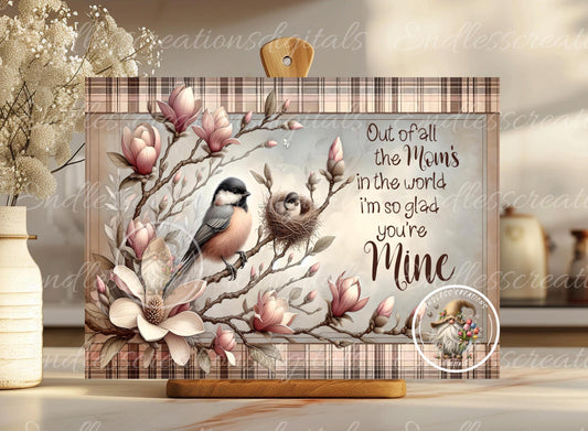 MAGNOLIA CHICKADEES MOTHERS DAY RECTANGLE