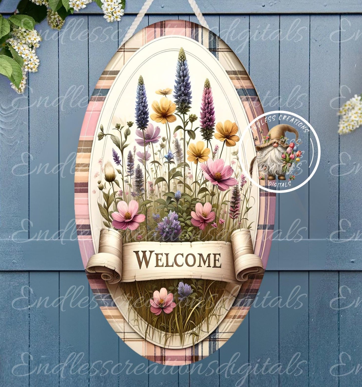 OVAL DIGITAL WELCOME WILDFLOWERS