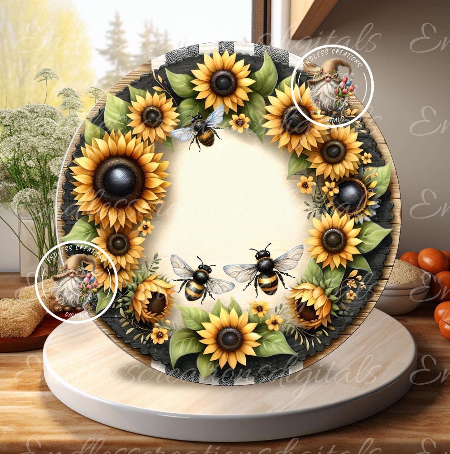 HELLO SUNFLOWER Round
