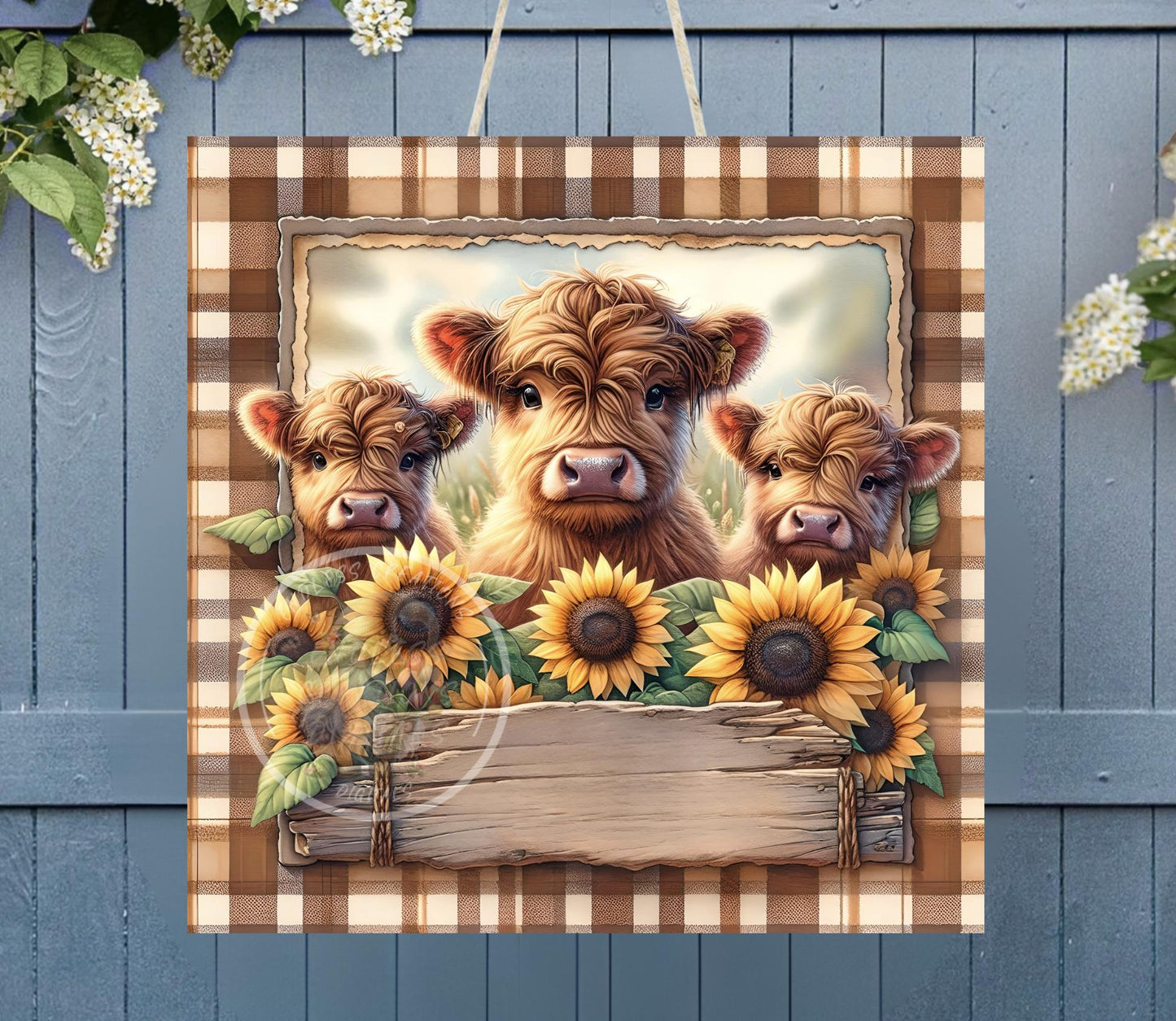 SUNFLOWER SUMMER HIGHLAND COWS