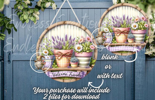 SUMMER FLORAL PAINTED Clay Pots