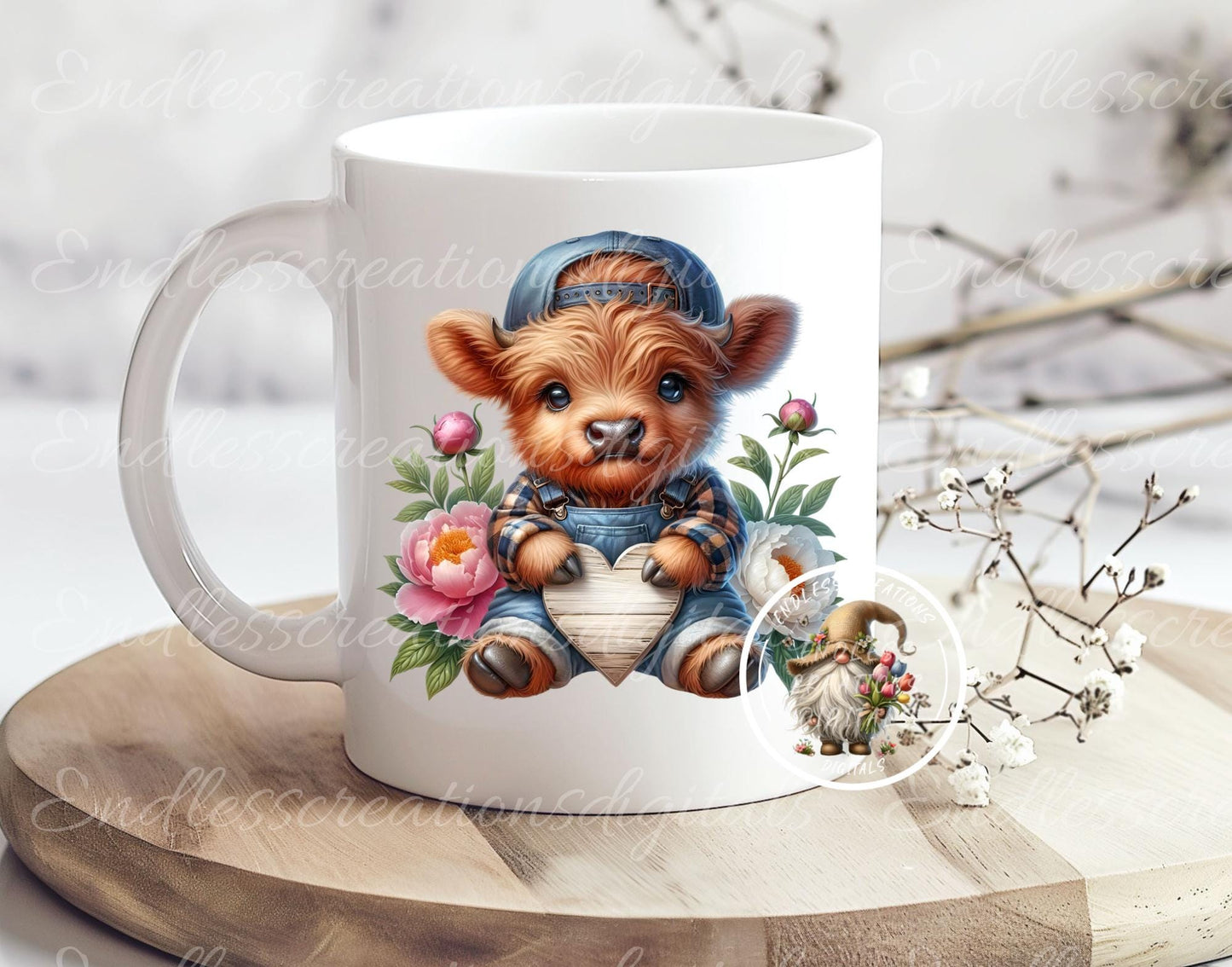 MOTHERS DAY HIGHLAND COW TRANSPARENCIES