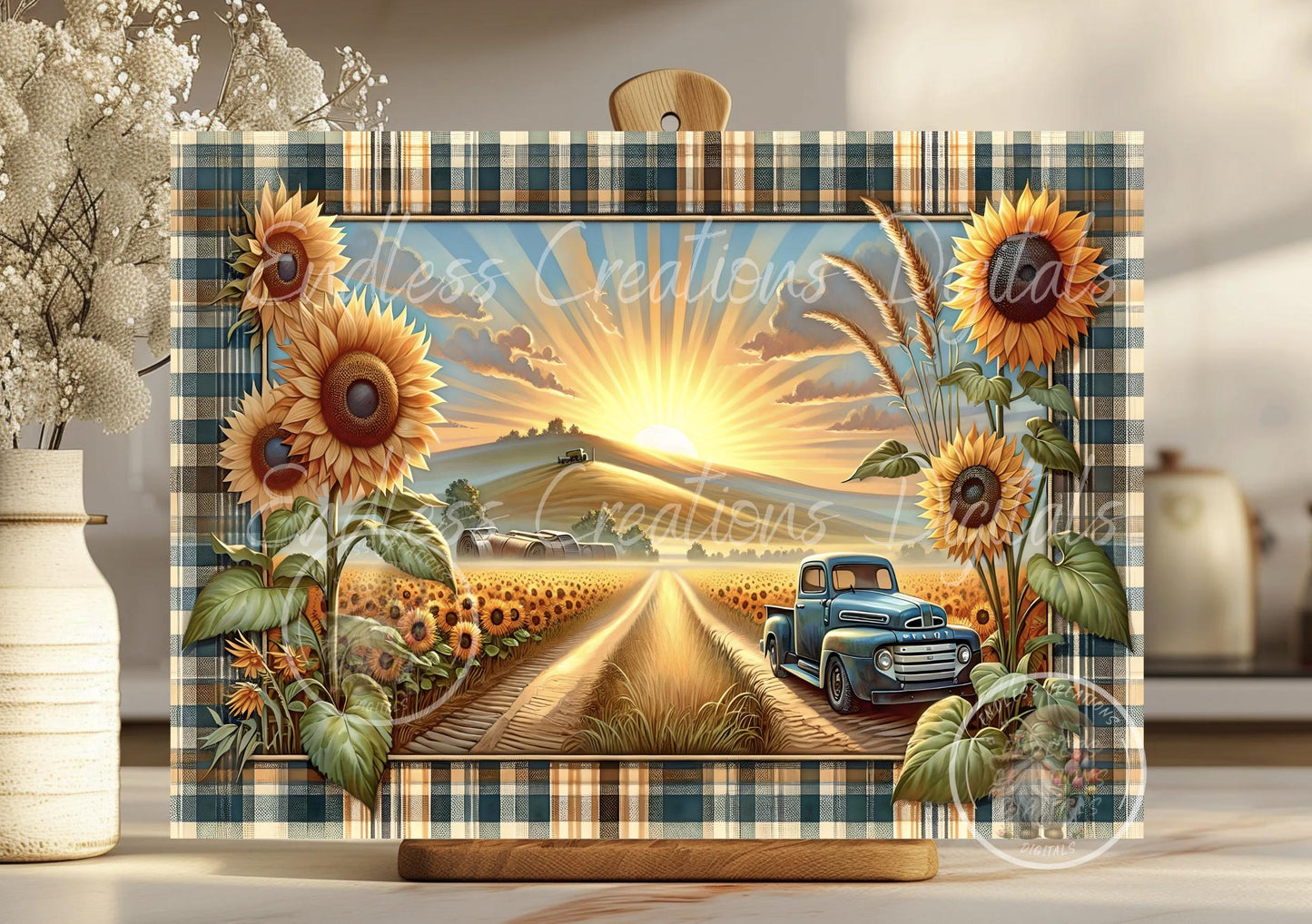 SUNFLOWER BLUE TRUCK Mountains Rectangle