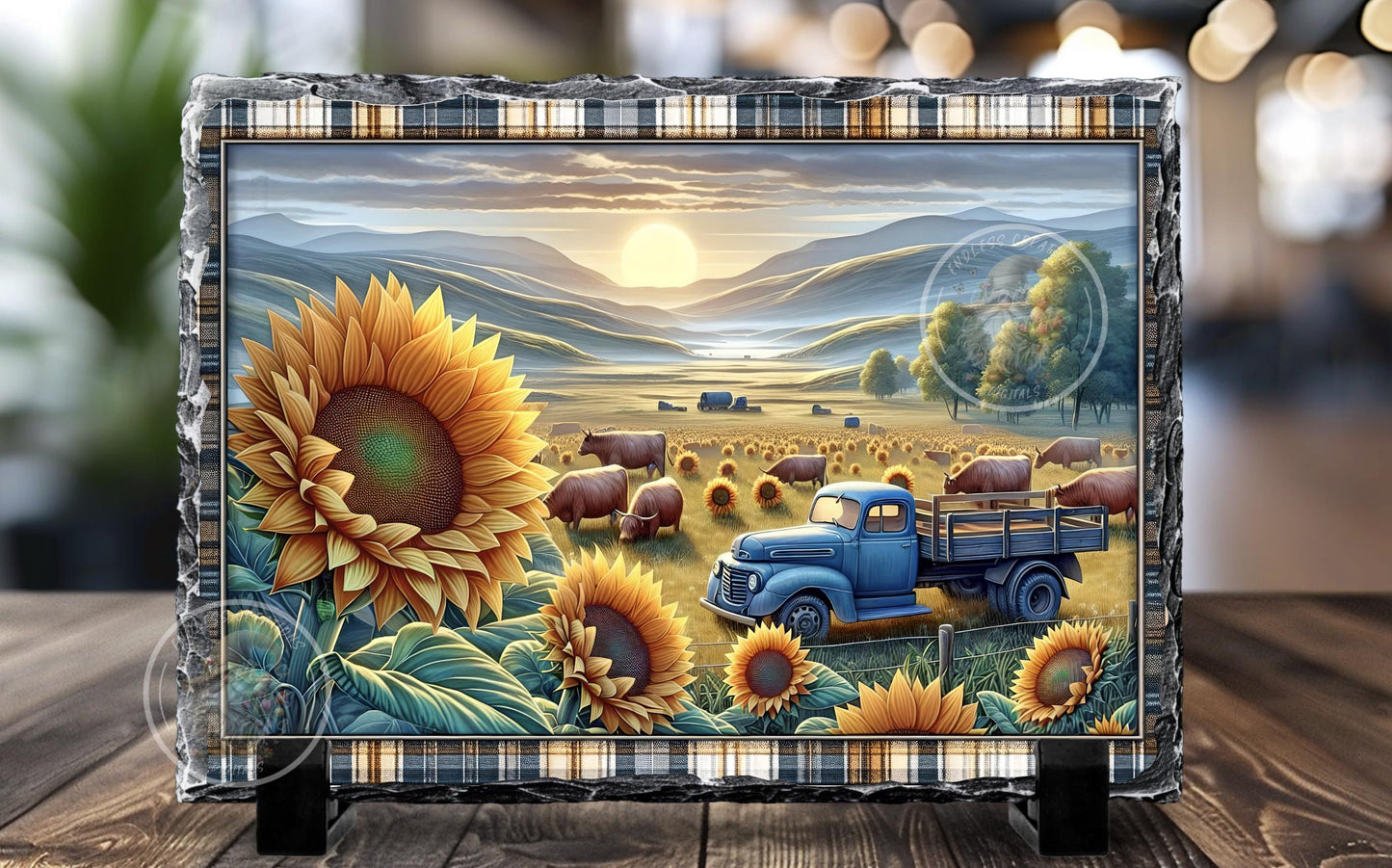 SUNFLOWER BLUE TRUCK Mountains Rectangle