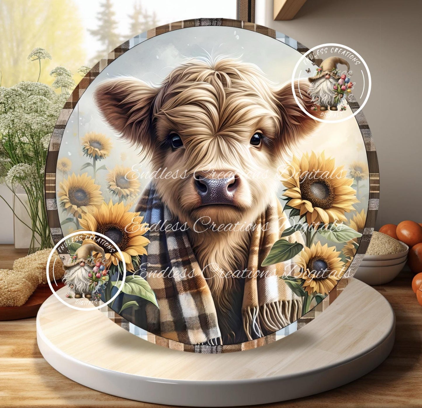SUMMER FLORAL HIGHLAND Cow