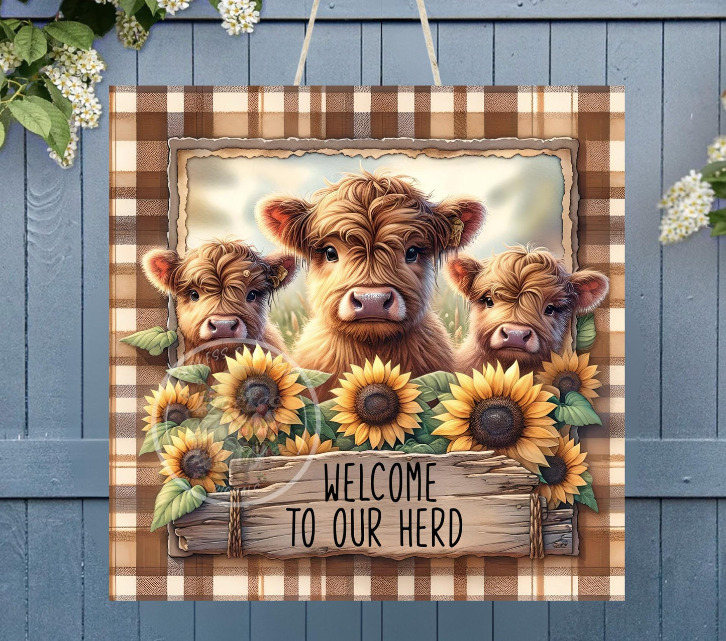 SUNFLOWER SUMMER HIGHLAND COWS
