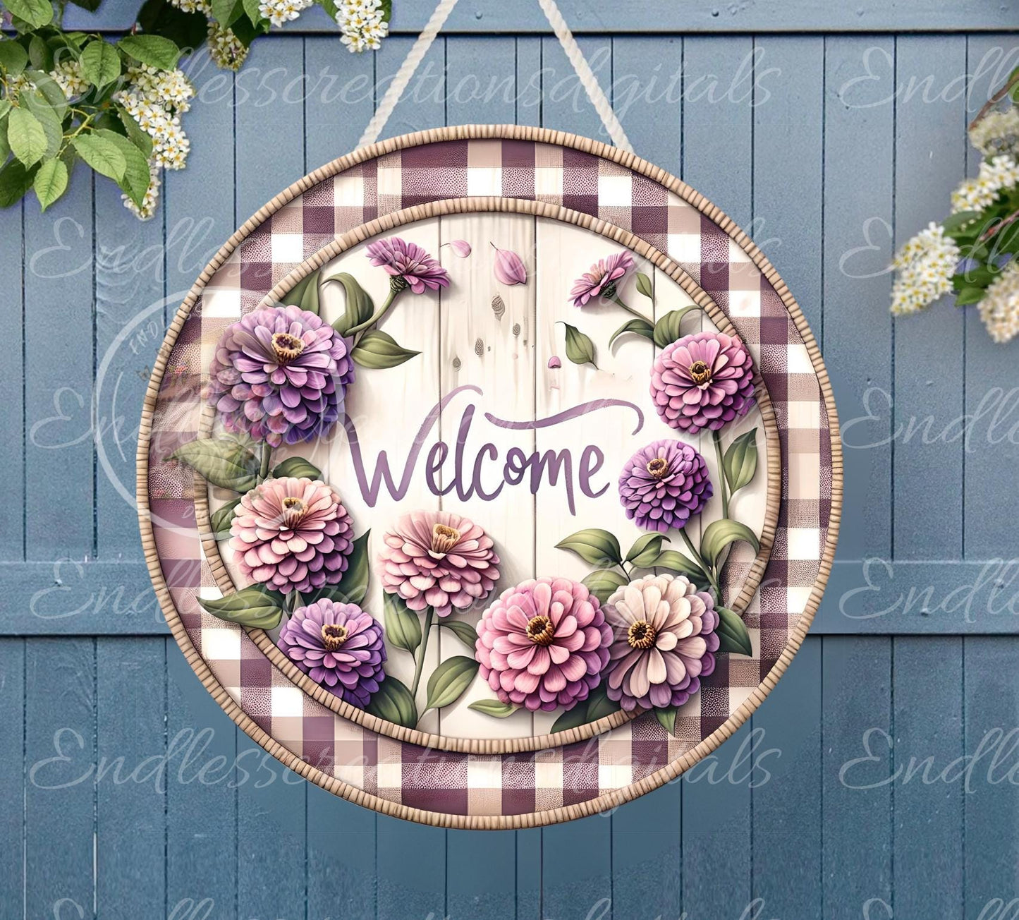 WELCOME SHADES OF SUMMER LAVENDER FLORAL