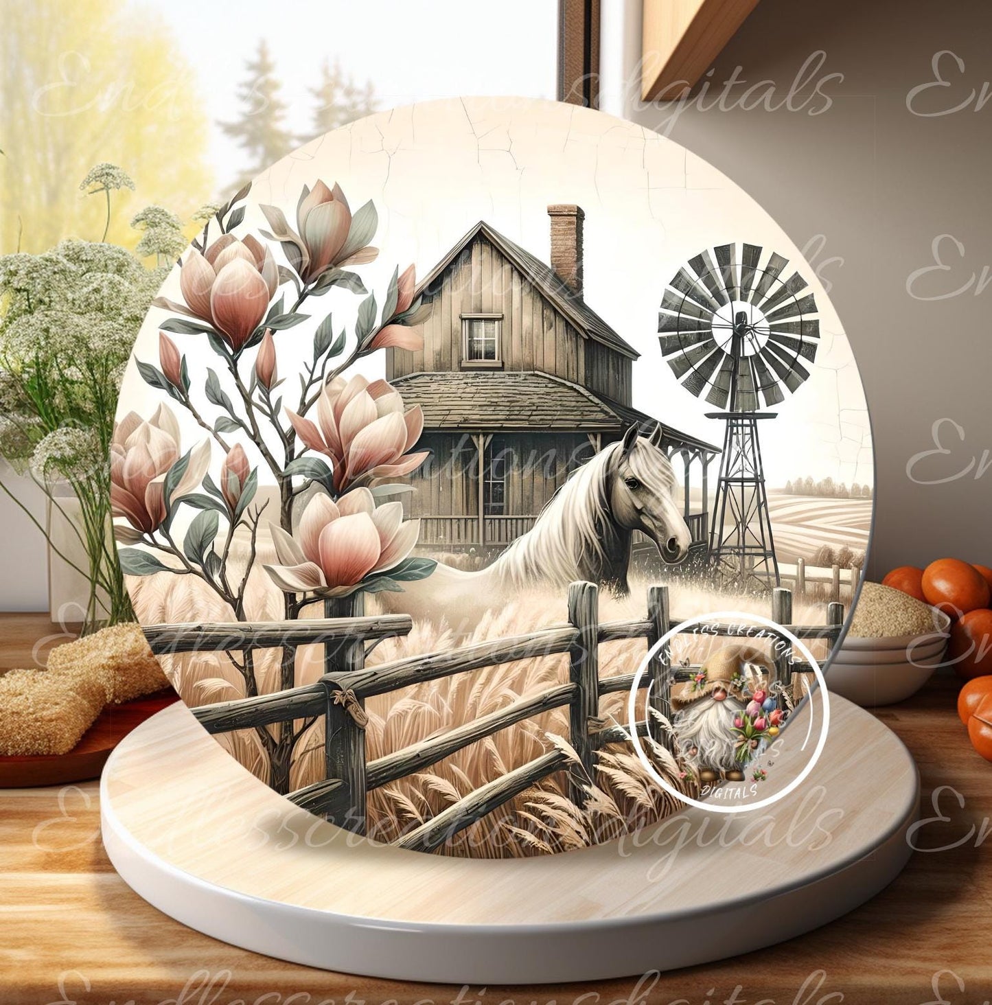 MAGNOLIA HORSE WINDMILL SUMMER ROUND
