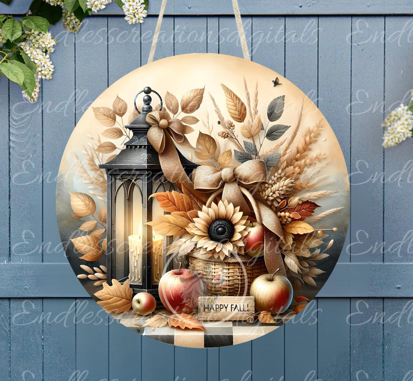 FALL FLORAL LANTERN