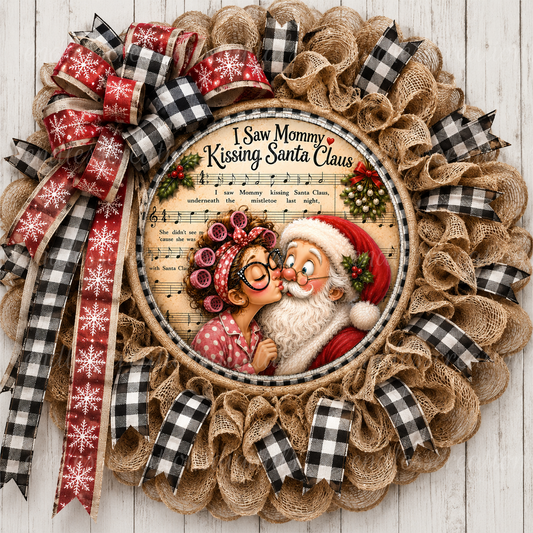 MOMMY KISSING SANTA ROUND