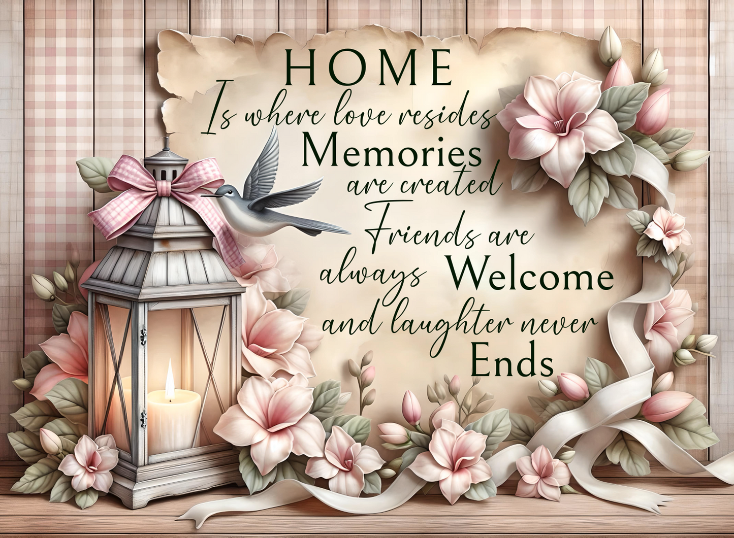 HOME FLORAL LANTERN