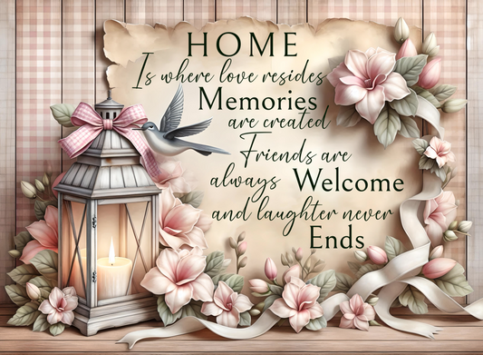 HOME FLORAL LANTERN