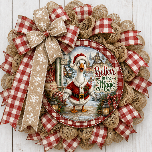 SANTA CHRISTMAS GOOSE ROUND/CLOCK DESIGN BUNDLE OF 5