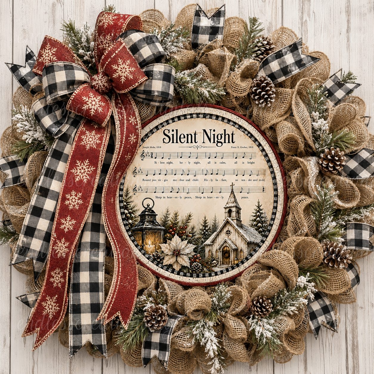 SILENT NIGHT ROUND/CLOCK DESIGN BUNDLE OF 3