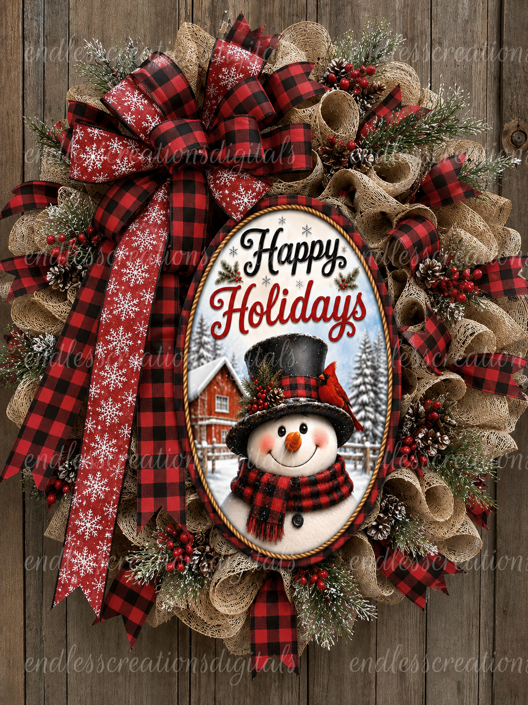 HAPPY HOLIDAYS ROUND/GARDEN FLAG BUNDLE OF 5