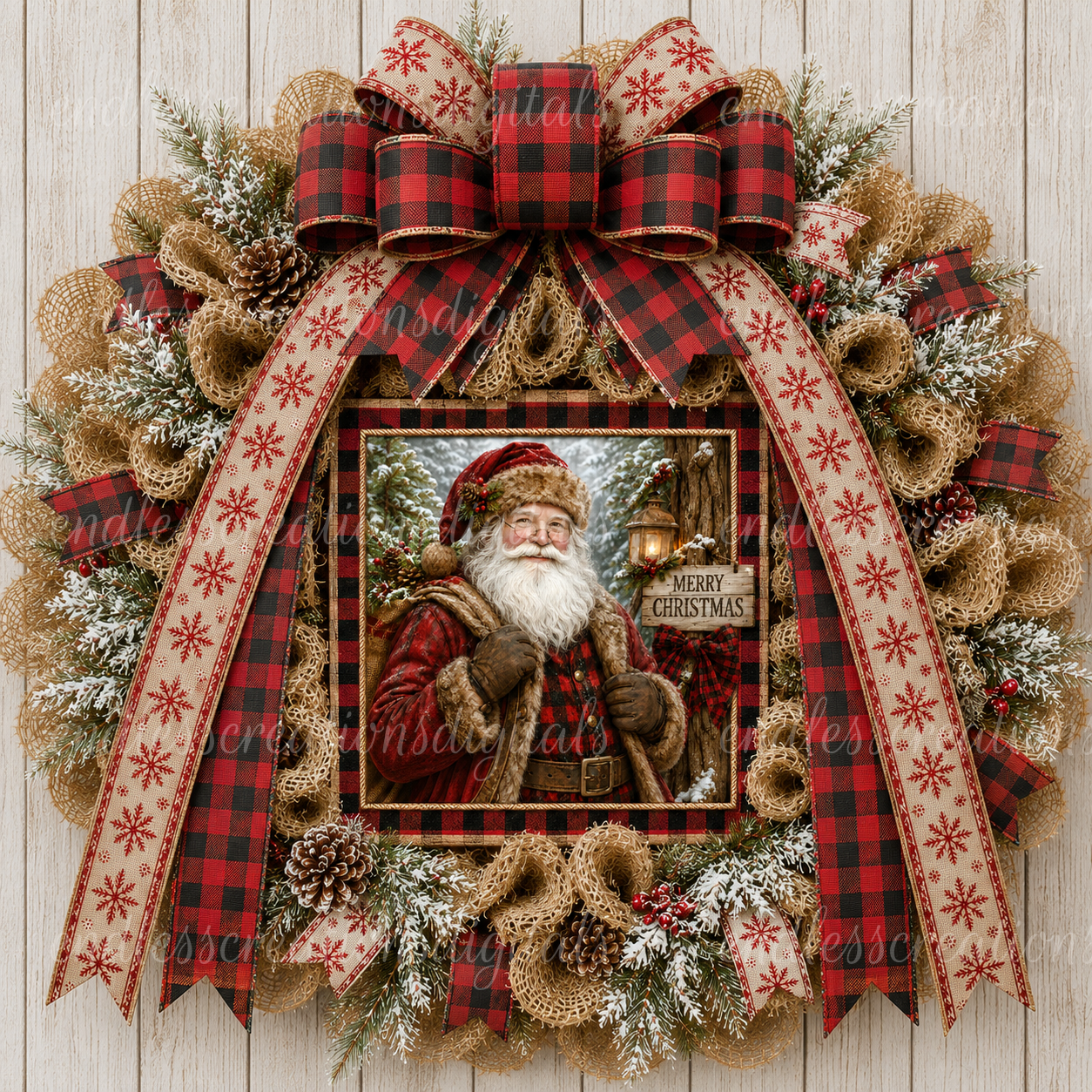 SQUARE RUSTIC SANTA
