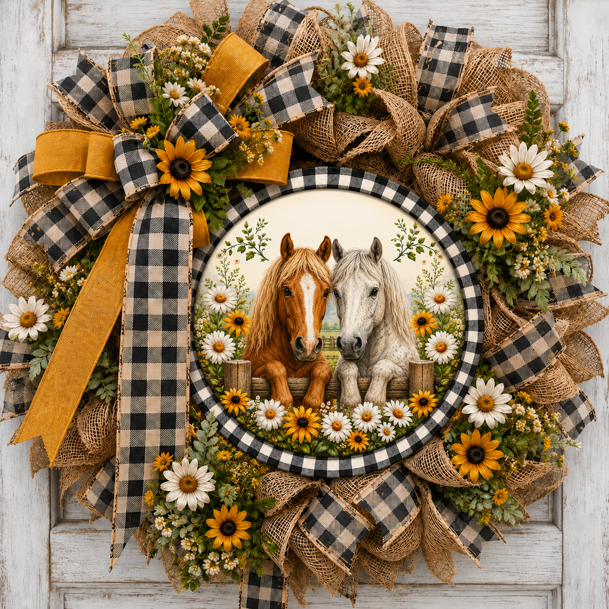 SUMMER FLORAL HORSES ROUND/GARDEN FLAG BUNDLE OF 3