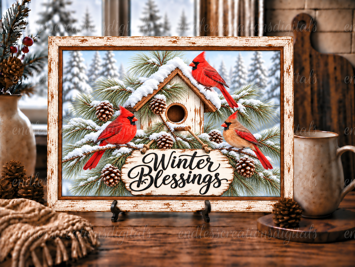 WINTER BLESSINGS CARDINALS BUNDLE OF 3