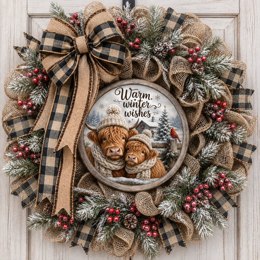 WINTER HIGHLAND COWS BUNDLE OF 4