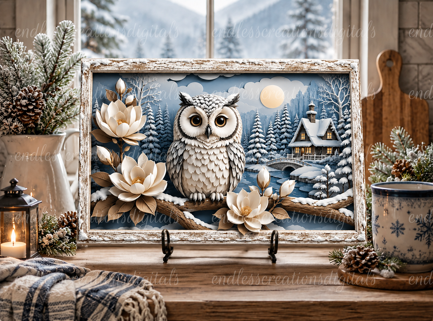 WINTER OWL BUNDLE OF 4