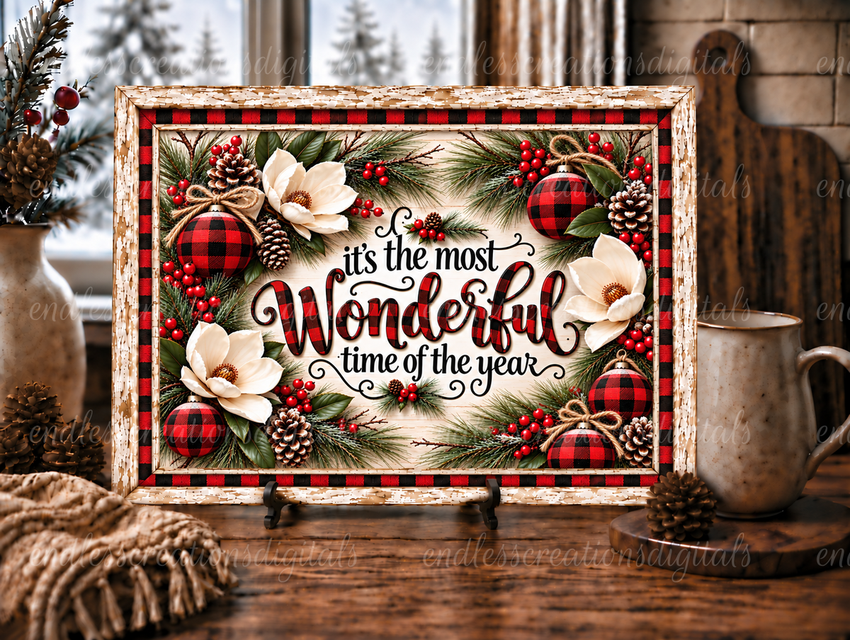 WONDERFUL TIME OF THE YEAR CUTTING BOARD/SLATE DESIGN